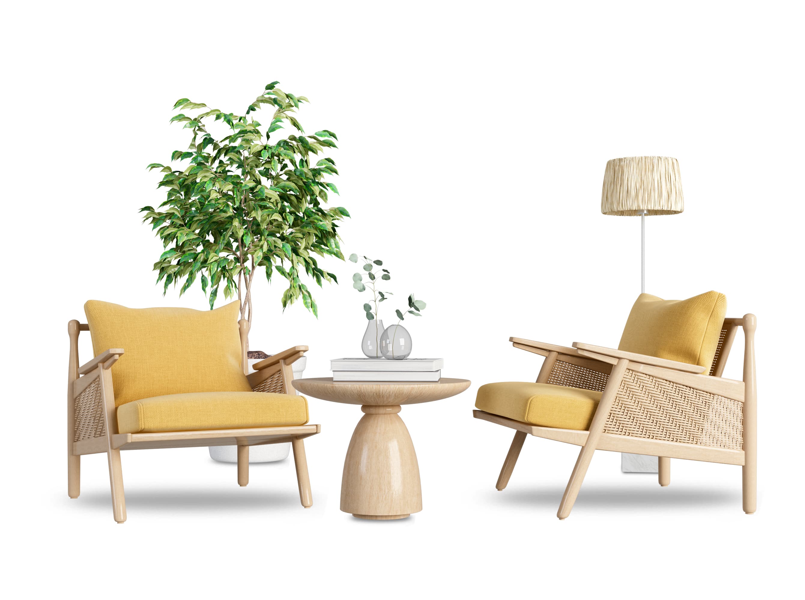 Warm-toned home living furniture set